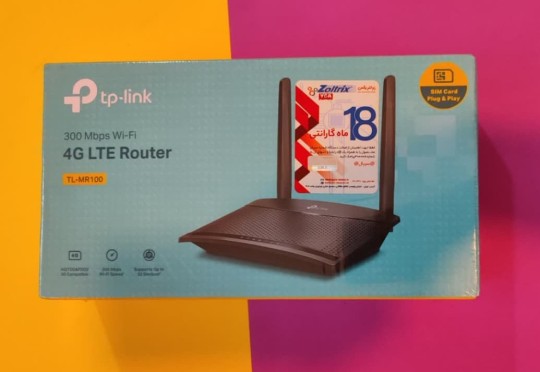 مودم روتر 3G/4G/5G تی پی لینک مدل TL-MR100 بی سیم دو آنتن ا TL-MR100 300Mbps Wireless N 4G LTE Router