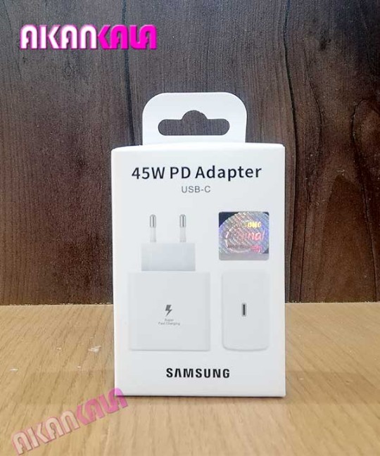 شارژر موبایل سامسونگ توان 45 وات به همراه کابل تایپ سی ا 45W Power Adapter With USB- C to C Cable 5A 1.8M -